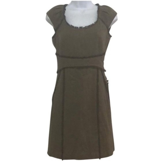 Rebecca Taylor Wool Sweetheart Dress w/ Fringe - Picture 1 of 6